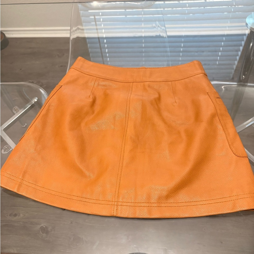 Free People brown Mini Skirt with Zipper - Picture 2 of 6